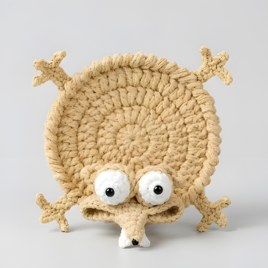 Crochet Mouse Drink Coaster