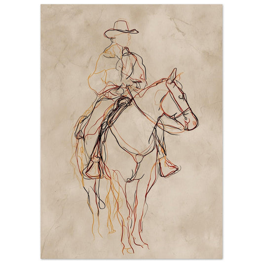 Wild Lines - Minimalist Horse Line Art Poster