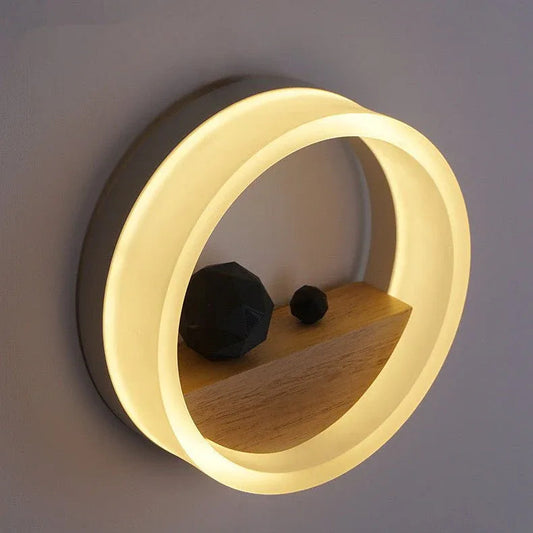 Creative Round LED Wall Bedside Lamp