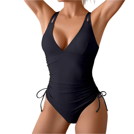 One-Piece New Pure Color Swimsuit Bikini