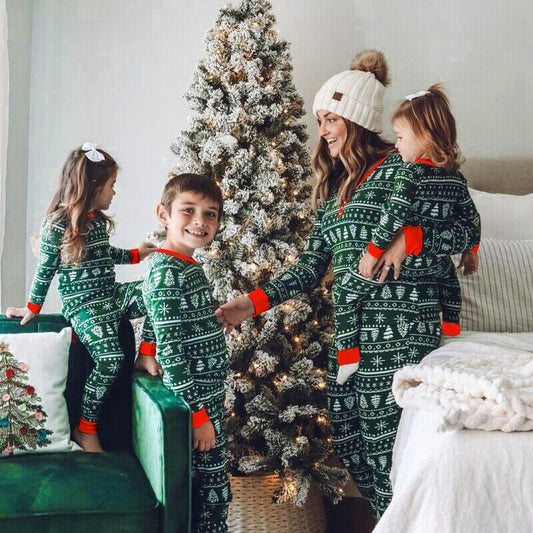 Passende Familienweihnachtspyjamas - Grün