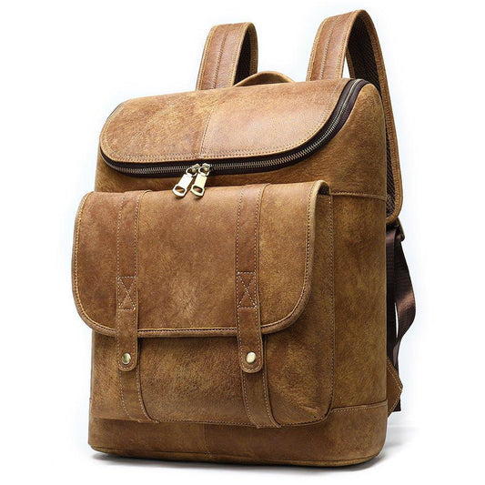 Men's Elegant Cowhide Leather Backpack