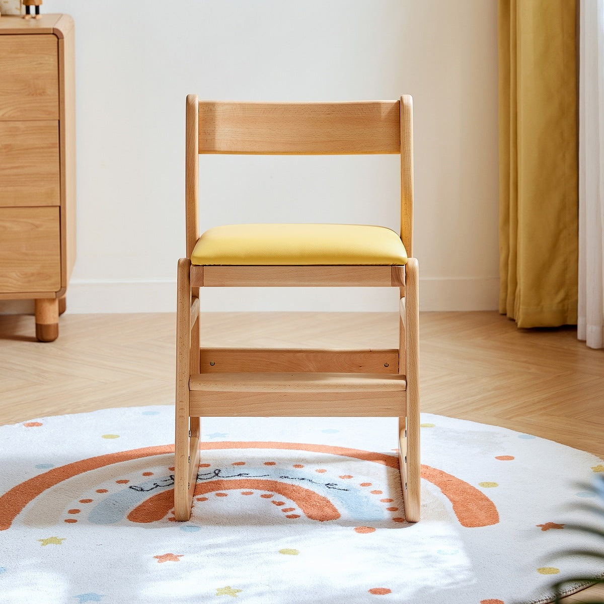 Solid Wood Adjustable Kids Chair-5