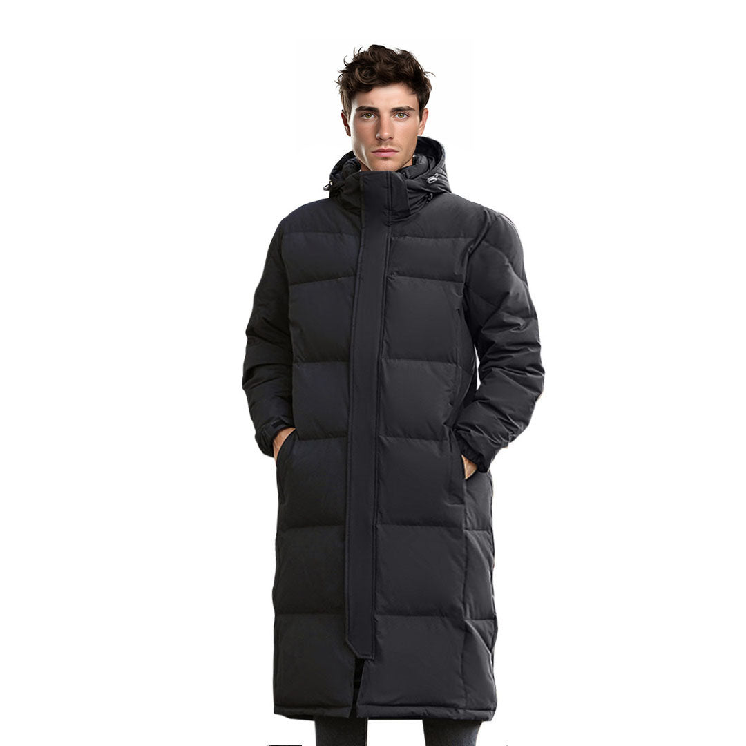 Winter Hooded Overcoat Long Jacket Stylish Lightweight Quilted Warm Puffer Coat