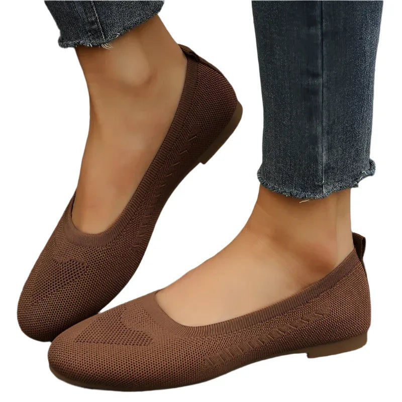 Women's Loafers Casual Slip On Mesh Shoes Flats
