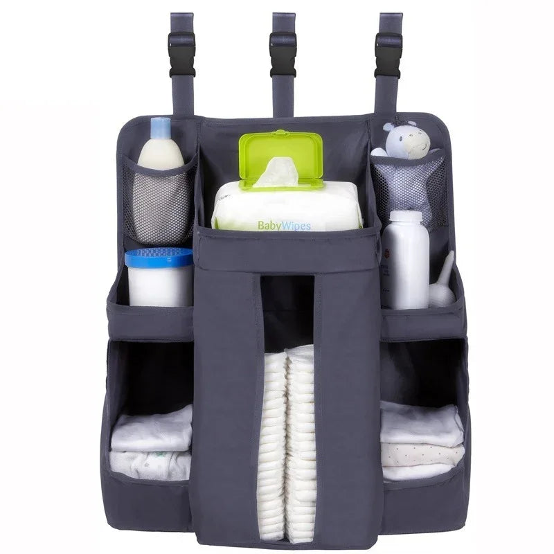 Baby Crib Bedside Storage Hanging Diaper Bag