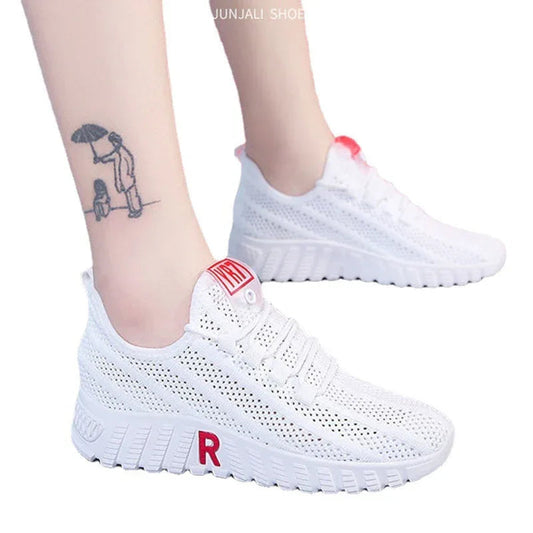 Women's Tennis Shoes Female Sport Walking Breathable Mesh Sneakers Lightweight Sports Running Shoes