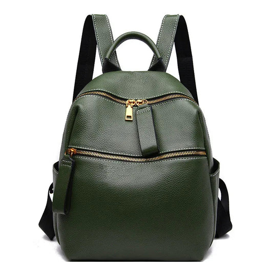 Women's Top Layer Leather Backpack
