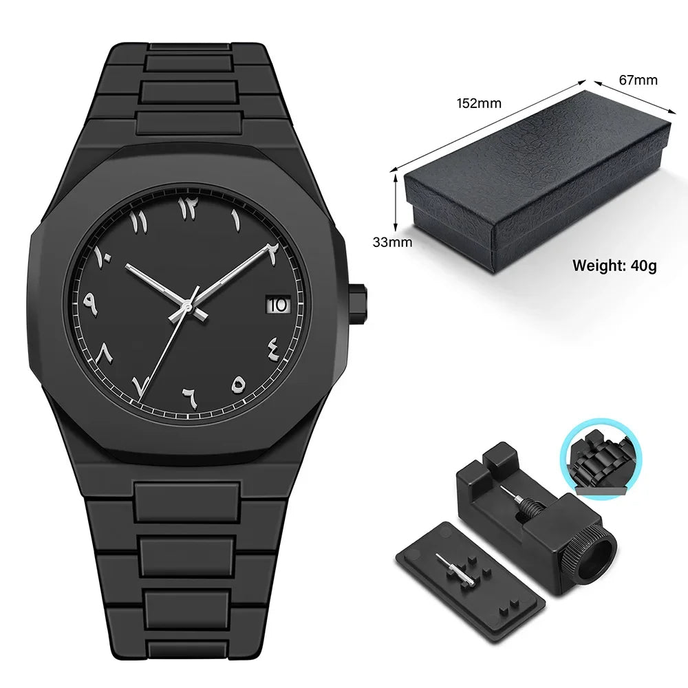 Minimalistic Arabic Numerals Watch