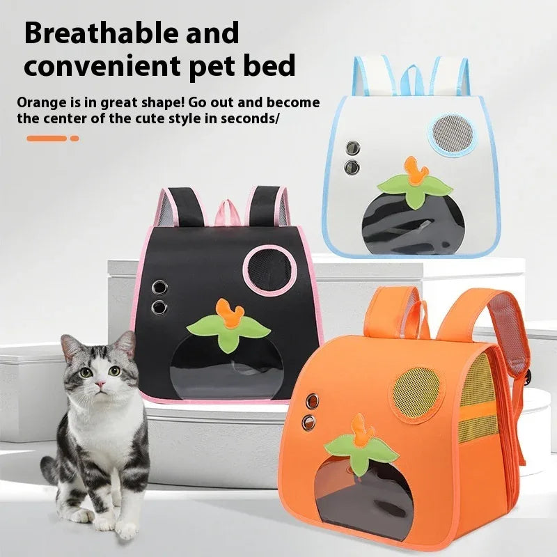 Cat Bag Large Capacity Cartoon Outdoor Lightweight Pet Backpack Comfortable And Breathable