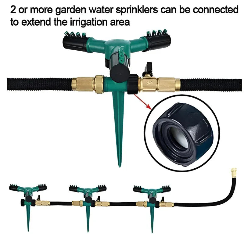 360 Automatic Rotating Adjustable Watering Irrigation Lawn Sprinkler