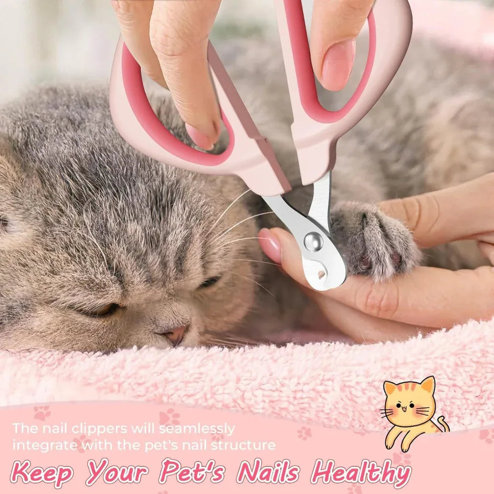Pet Nail Claws Clipper With Non-Slip Handle For Cats Dogs Rabbits & Guinea Pigs