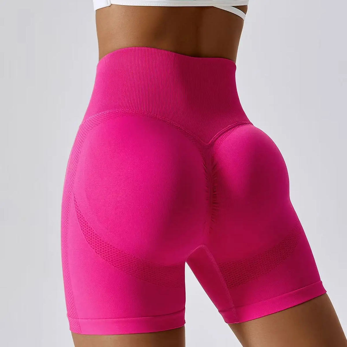 Seamless Peach Hip Yoga Shorts