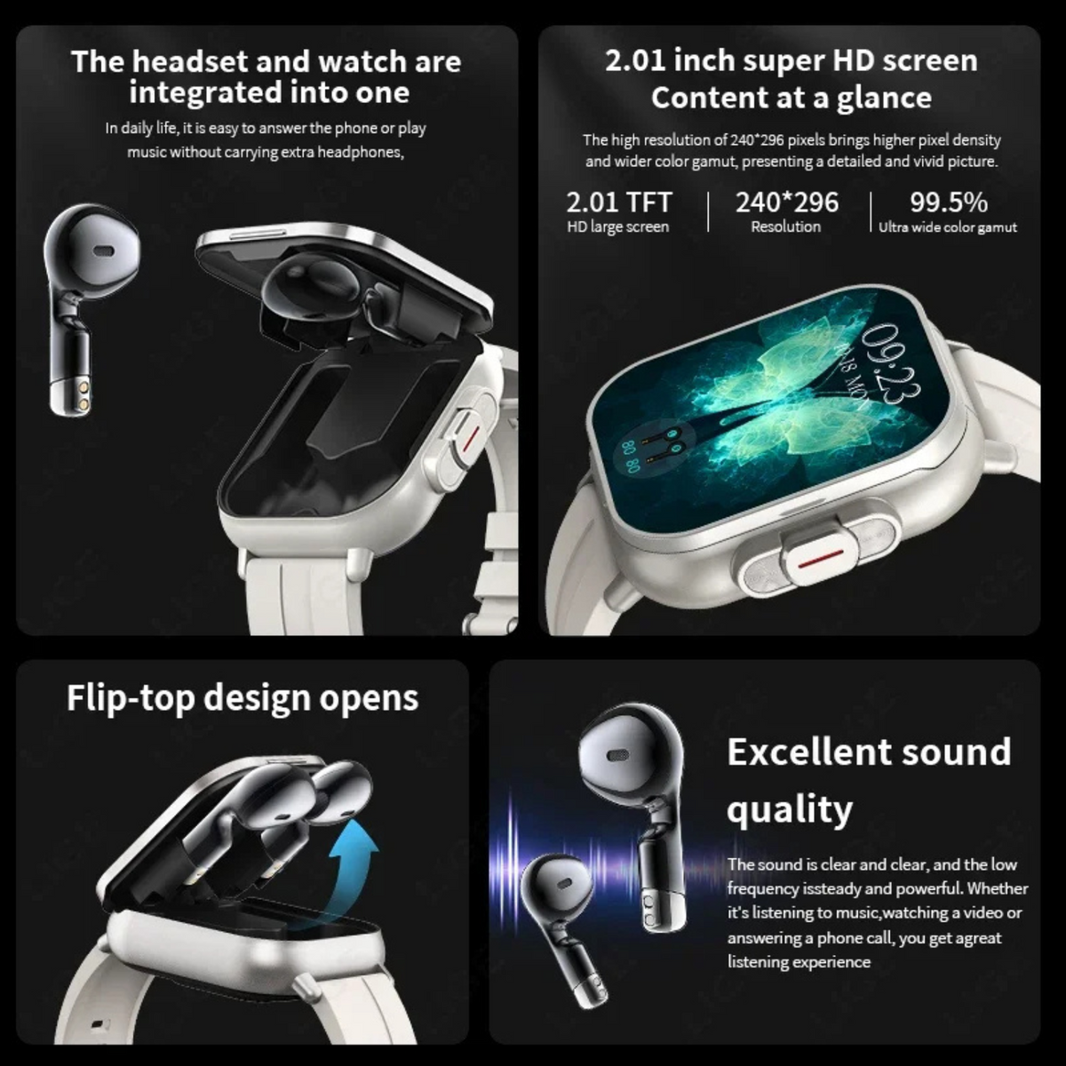 Smartwatch with Earbuds