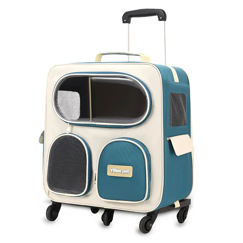 Convenient Backpack Outing Pet Trolley Bag For Cats And Dogs