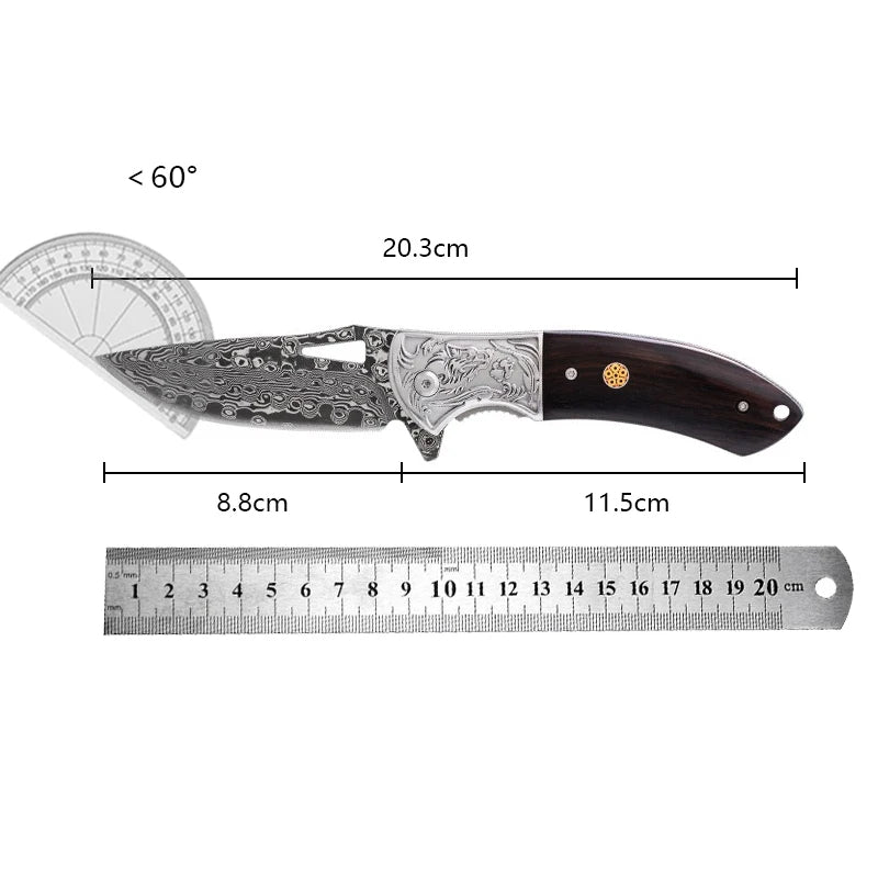 Klappmesser aus Damaststahl