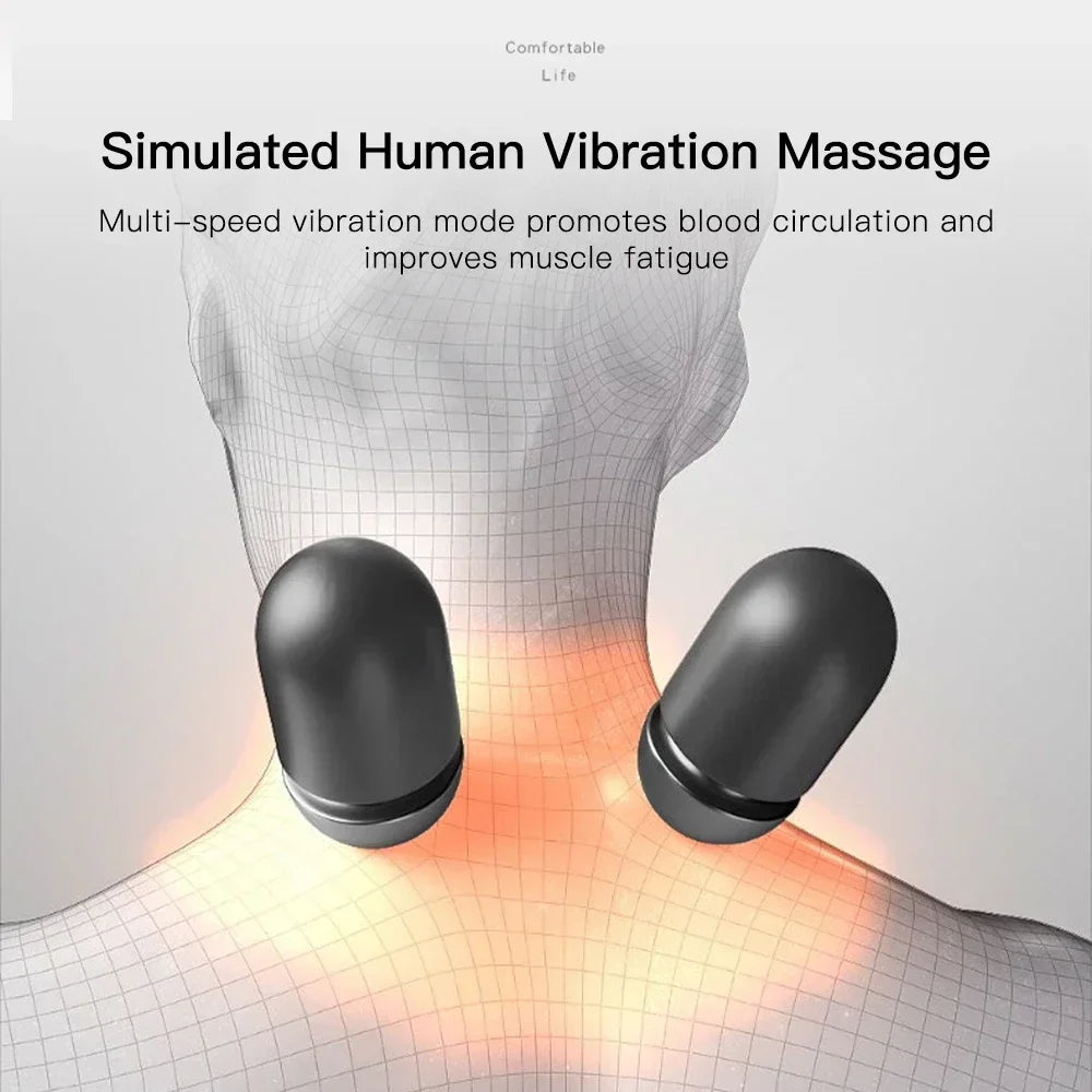 Elektrisches Nackenmassagekissen mit Heizung und Vibration