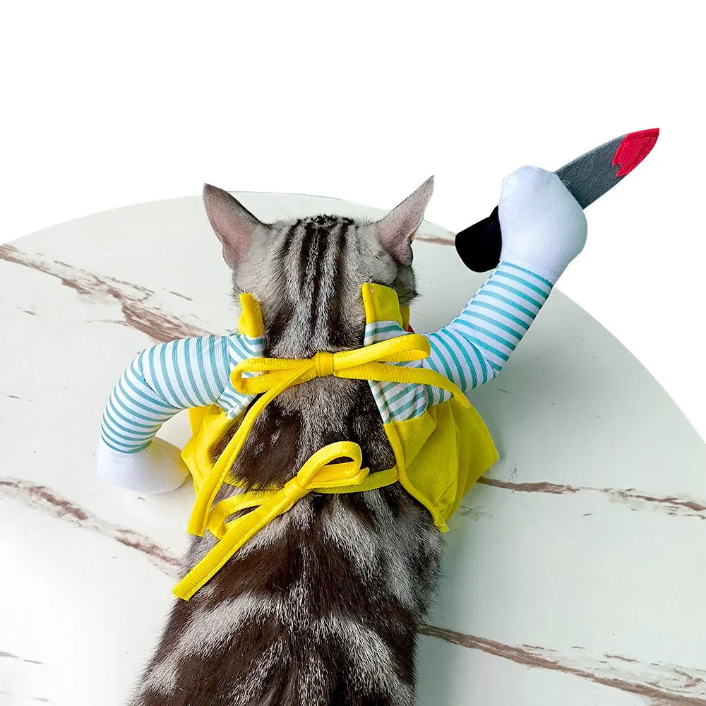 Funny Creative Cat Pet Knife Assasin Costume Clothing
