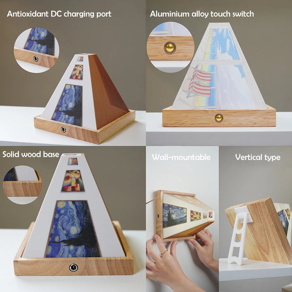 Visuelles 3D-Nachtlichtgemälde mit bloßem Auge