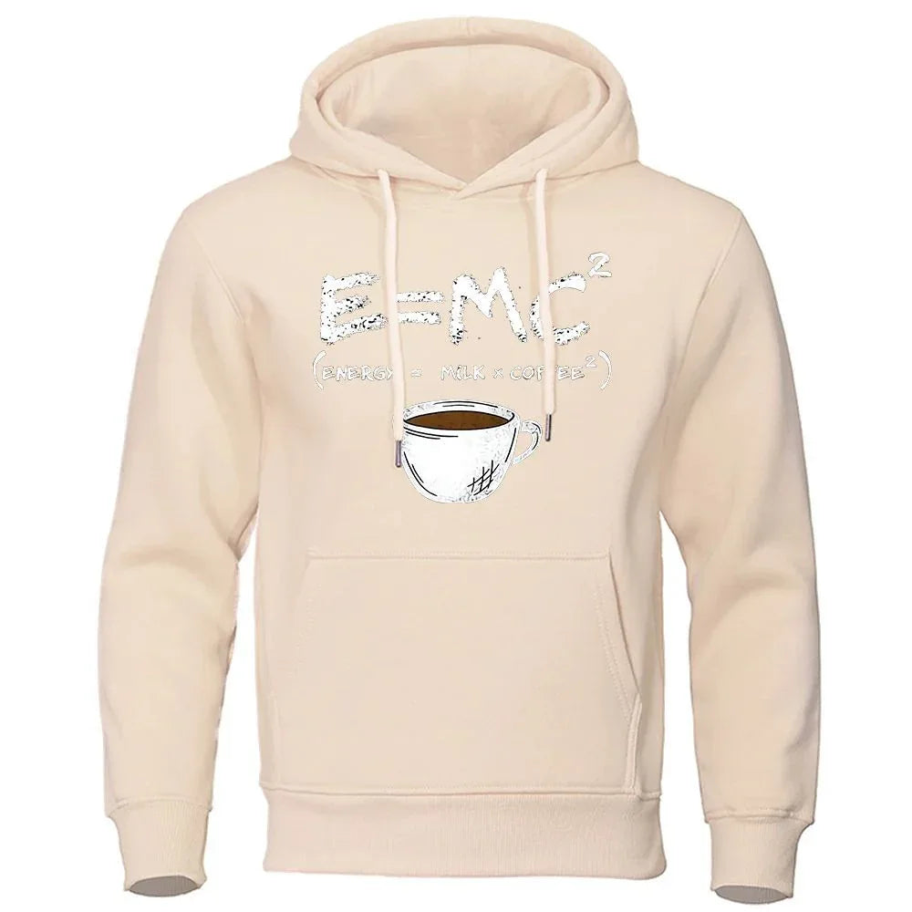 Men's Loose Fit Funny Coffee Math Equation Hoodies
