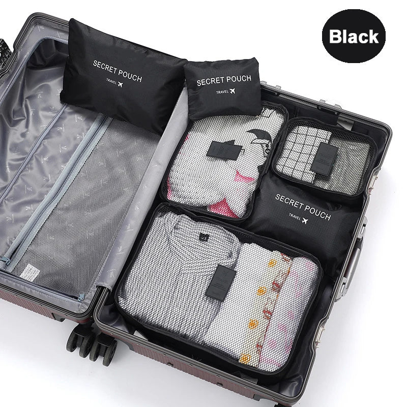 6 Stück Reise-Aufbewahrungstaschen für Kleidung