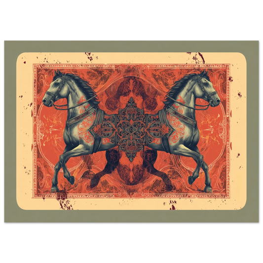 Speglad Styrka - Abstract Horse Art Poster