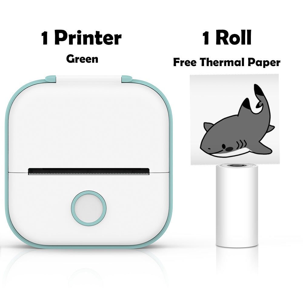 Tragbarer Bluetooth-Thermoetikettendrucker mit selbstklebenden Thermopapieren