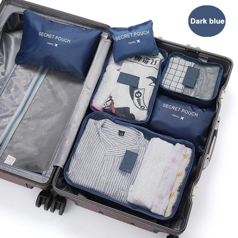 6 Stück Reise-Aufbewahrungstaschen für Kleidung