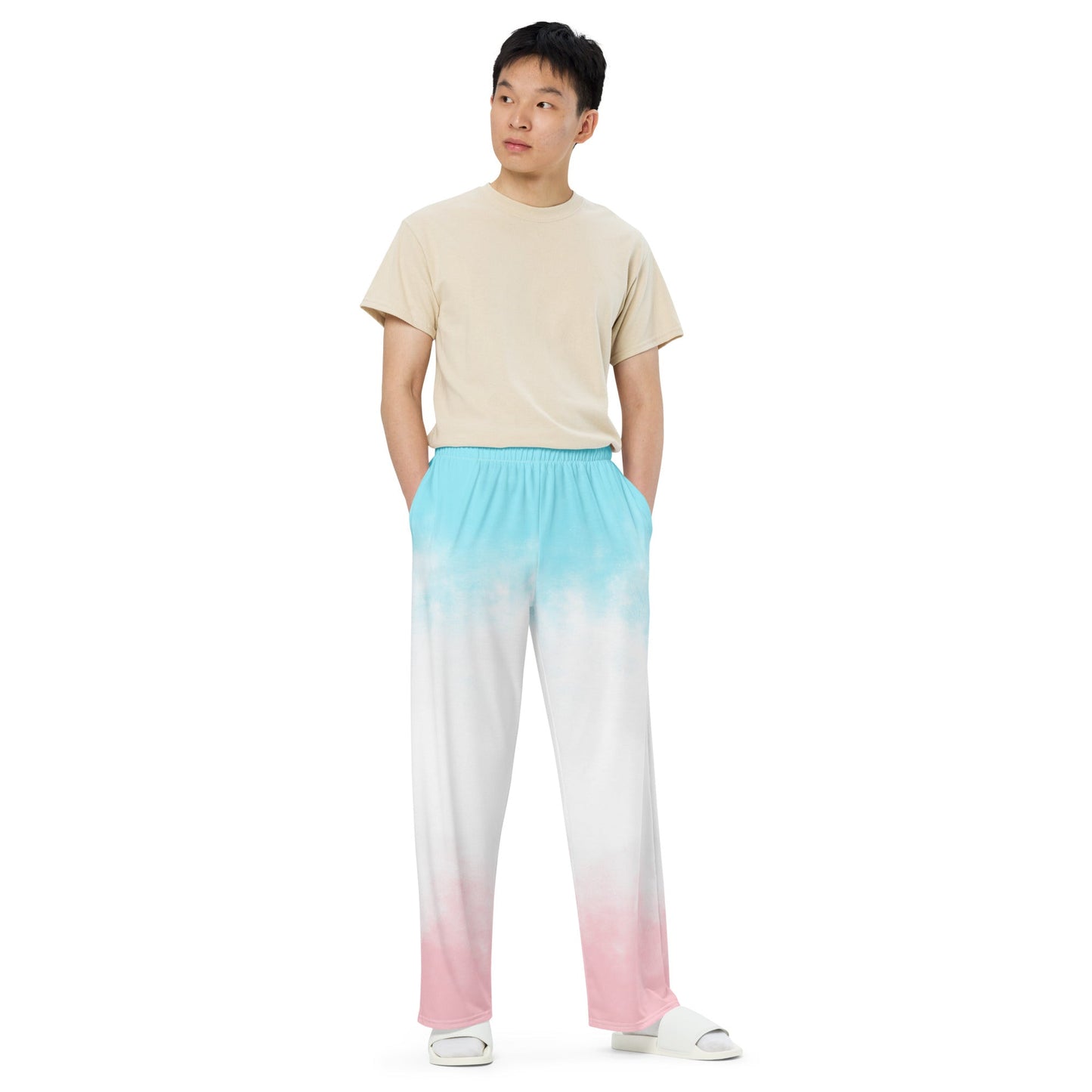 All-over print unisex wide-leg pants