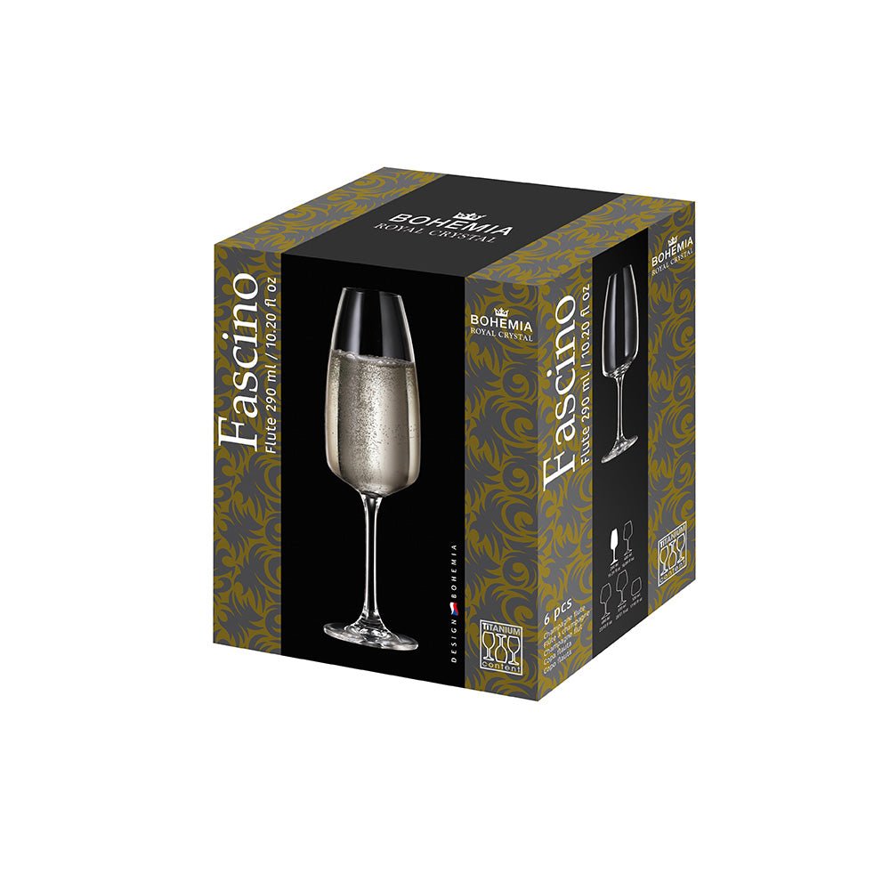 Bohemia Fascino champagneglas 290 ml – 6-pack