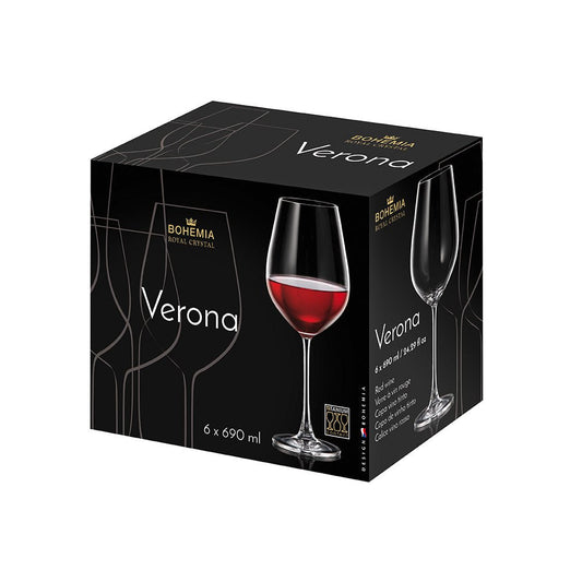 Bohemia Royal Crystal Verona rödvinsglas 690 ml – 6-pack