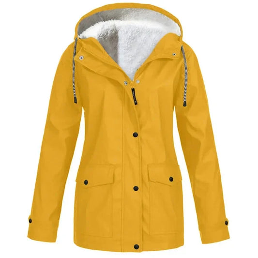 Warmer Fleece-Regenmantel