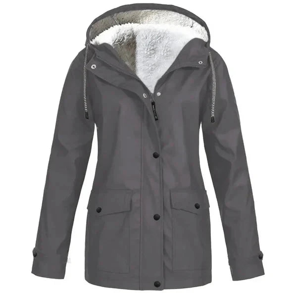 Varm regnrock i fleece