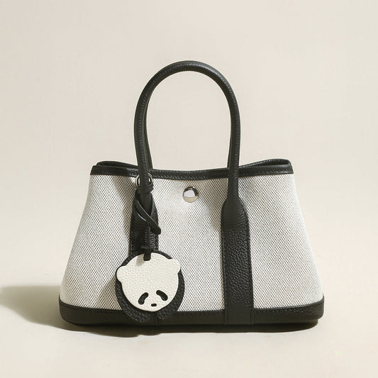 Carefree Canvas and Leather Top Handle Bag-0