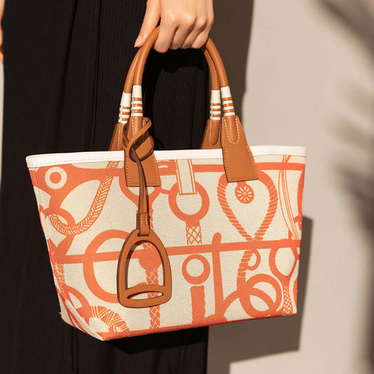 Colorful Abstract Top Handle Bag-1