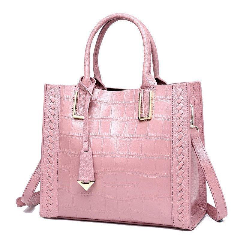 Crocodile Pattern Leather Handbag For Women