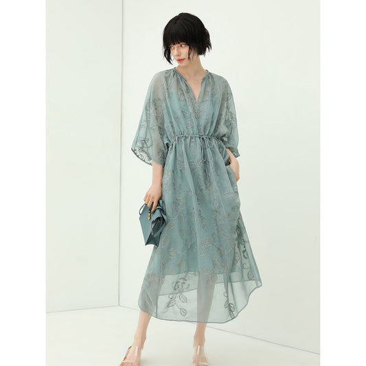 Flimsy Sheer Blue Two Piece Dress-0