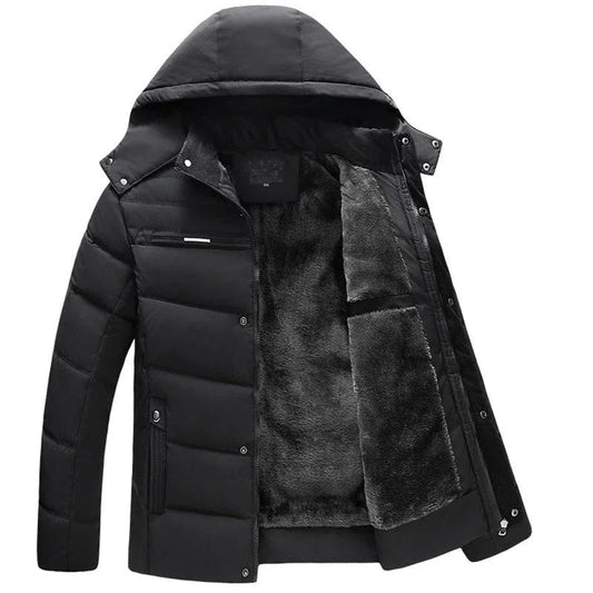 Hooded Slim Fit Down Padded Winter & Autumn Jacket For Men