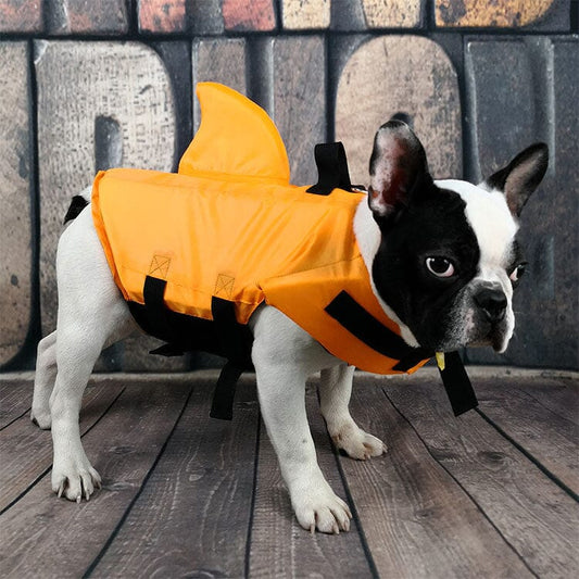 Hunde-Schwimmweste mit Haiflosse