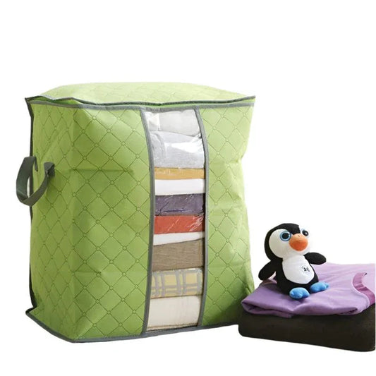 Large Capacity Transparent Clothing Storage Bags With Handles