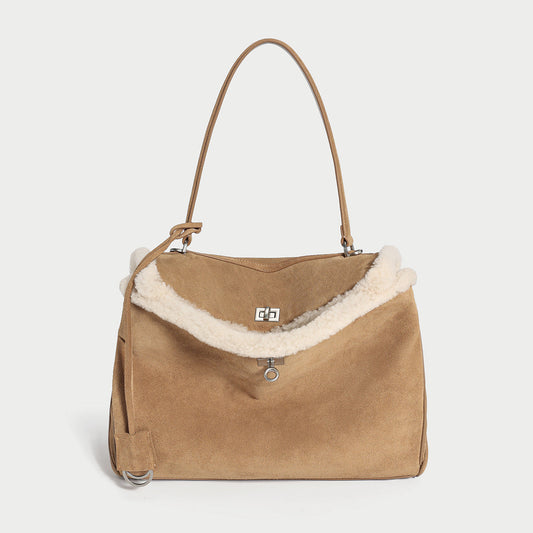 Manhattan Large Felt Leather Tote Bag-0