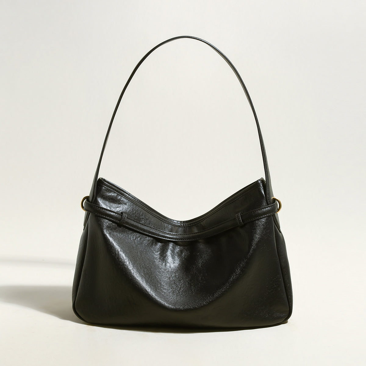 Mediun Slouchy Leather Shoulder Bag-2