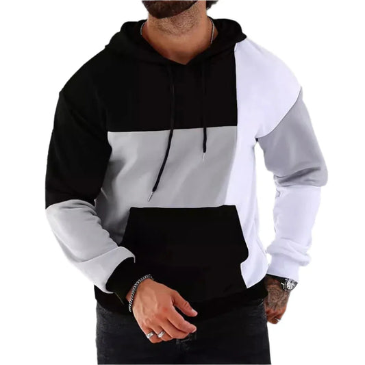 Men's 3D Hoodie Sweater With Color Matching Pattern
