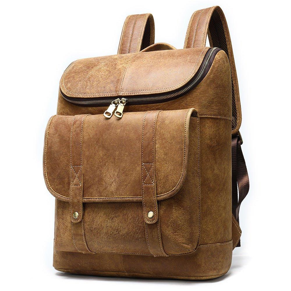 Men's Elegant Cowhide Leather Backpack