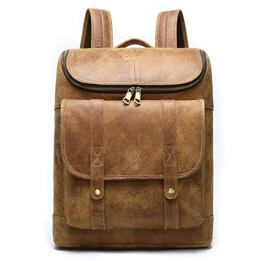 Men's Elegant Cowhide Leather Backpack