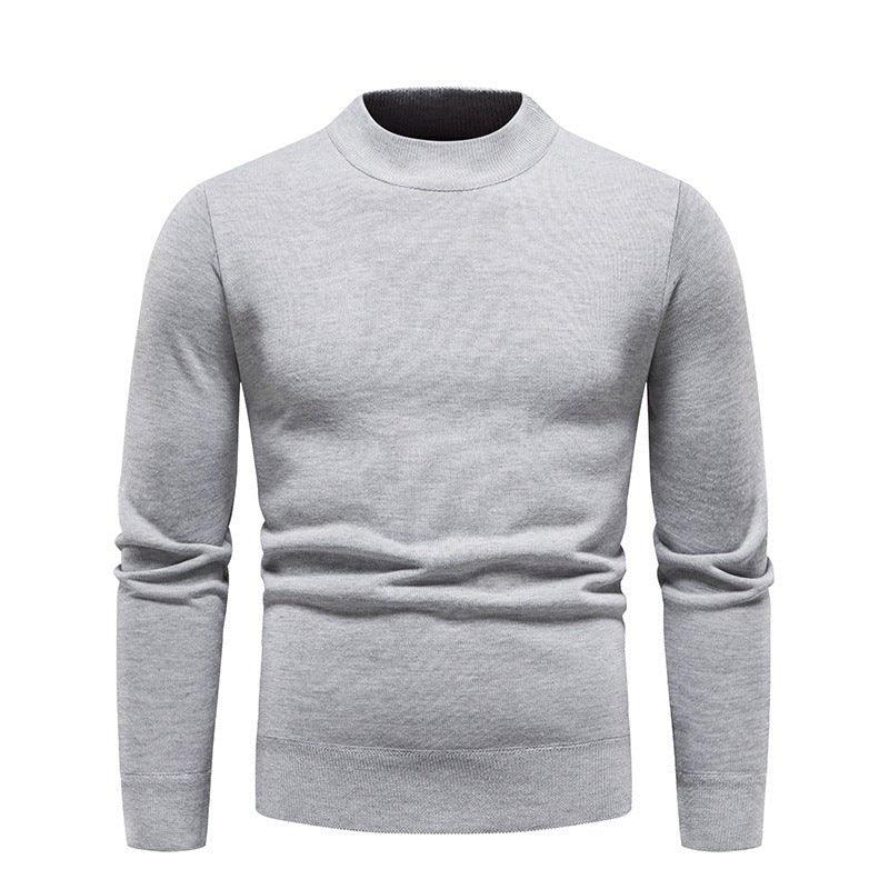 Men's Fleece-Lined Thick Round Neck Sweater