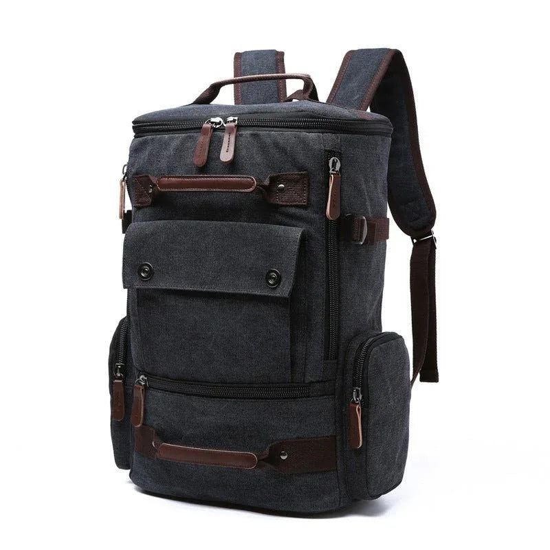 Men's Vintage Canvas Laptop Computer Travel Bag Backpack