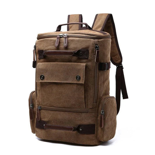 Men's Vintage Canvas Laptop Computer Travel Bag Backpack