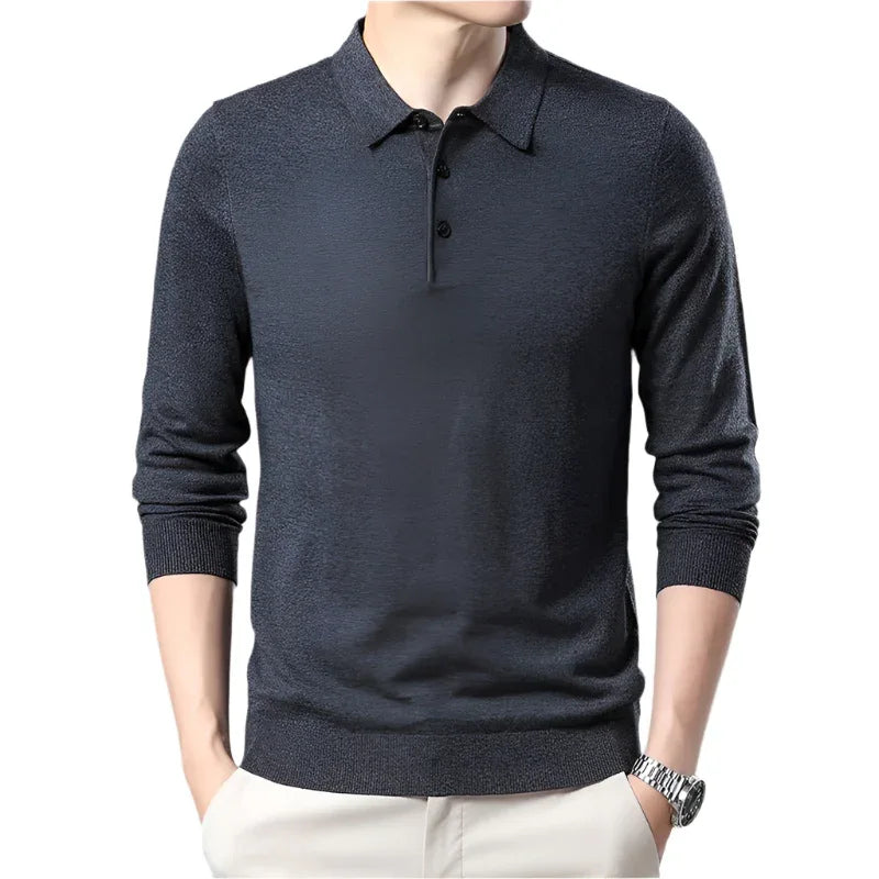 Men's Woolen Spring And Autumn Solid Color Sweater