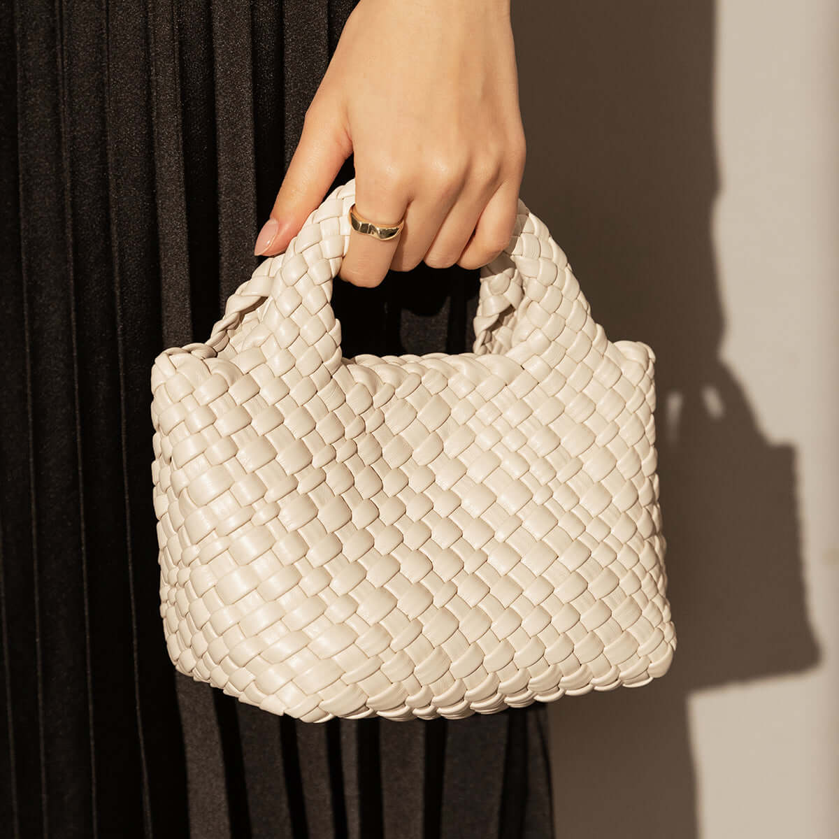 Mini Woven Top Handle Bag-6